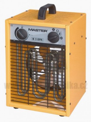 Elektrický ohrievač MASTER B 3,3 EPB, výkon 3,3 kW, 220 V. Cena prenájmu .  5eur - 4hod./ 7eur - 8hod./ 9eur - deň